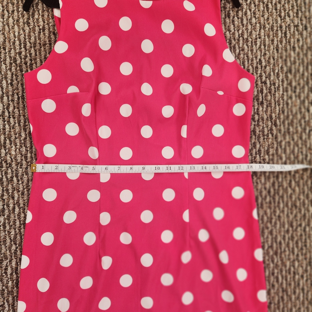 Alyx Pink and White Polka Dot Midi Dress - Picture 5 of 7